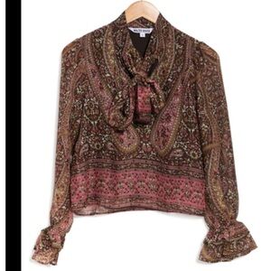 Walter Baker Aubrey grand Paisley blouse size large